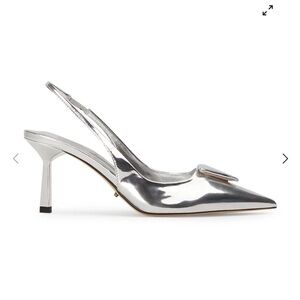 Tony Bianco Silver Slingback Heels NWOT